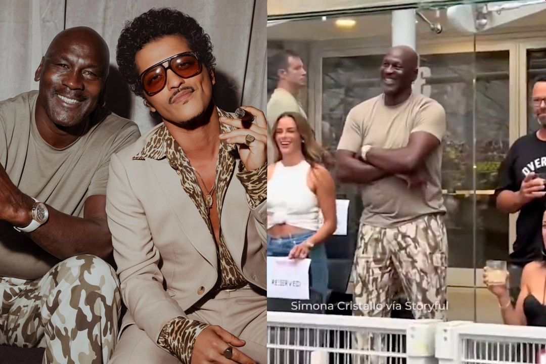 Michael Jordan turns heads with surprise appearance at Bruno Mars concert in Milan
