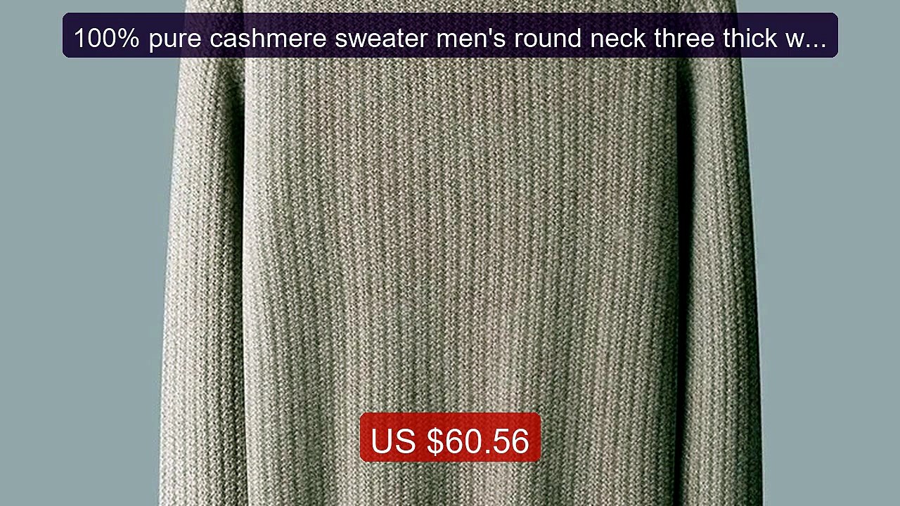 100% pure cashmere sweater men's round neck three thick war... -- Top Pick 2026 | Unbeatable Price!