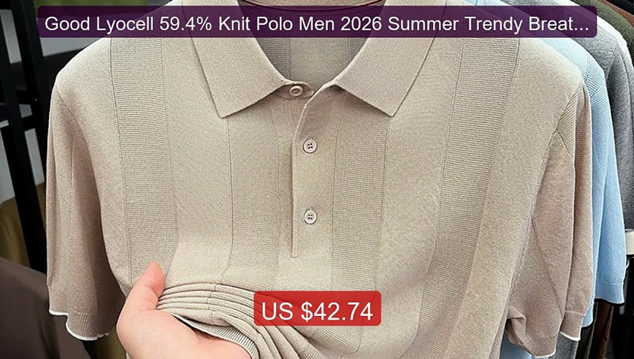 Good Lyocell 59.4% Knit Polo Men 2026 Summer Trendy Breathabl... -- Amazing Value 2026 | Must Have!