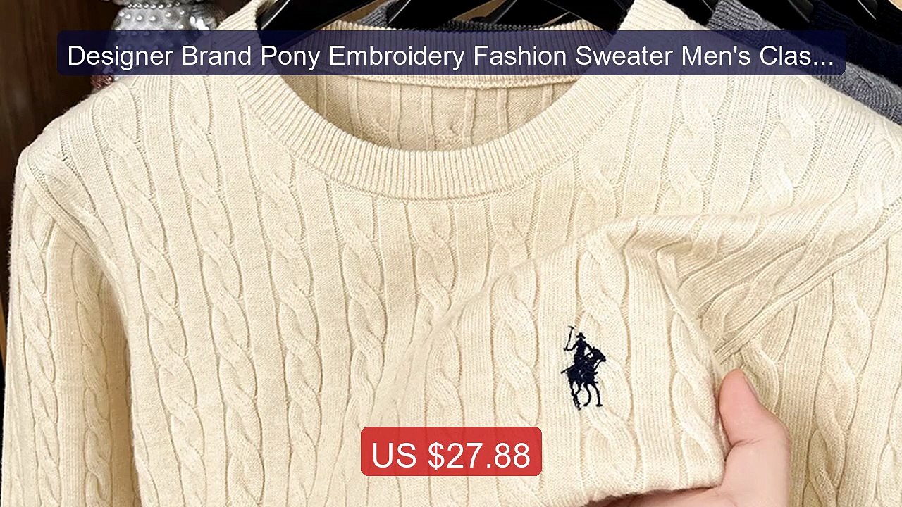 Designer Brand Pony Embroidery Fashion Sweater Men's Classi... -- Top Pick 2026 | Unbeatable Price!