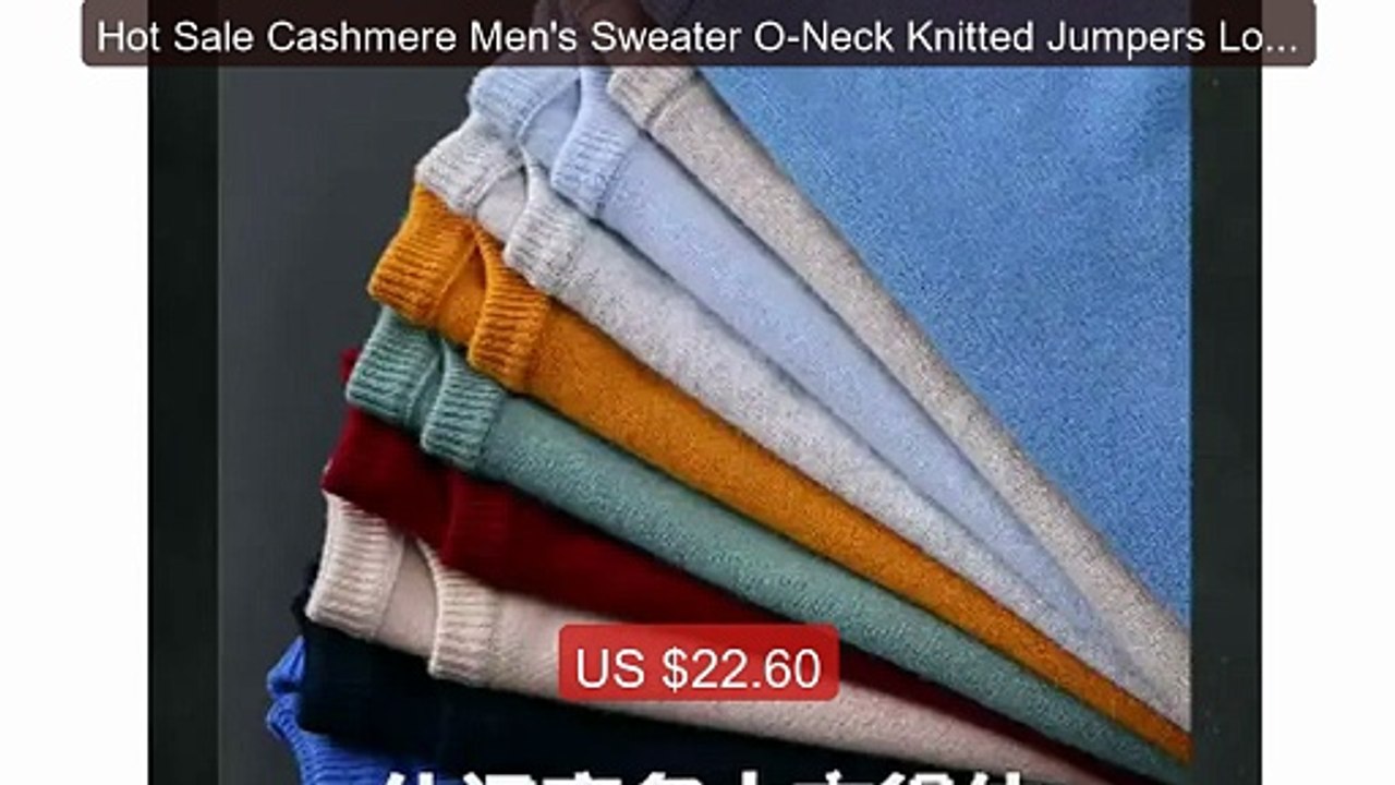 Hot Sale Cashmere Men's Sweater O-Neck Knitted Jumpers Long Sleeve ... -- Top Rated 2026 | Buy Now!