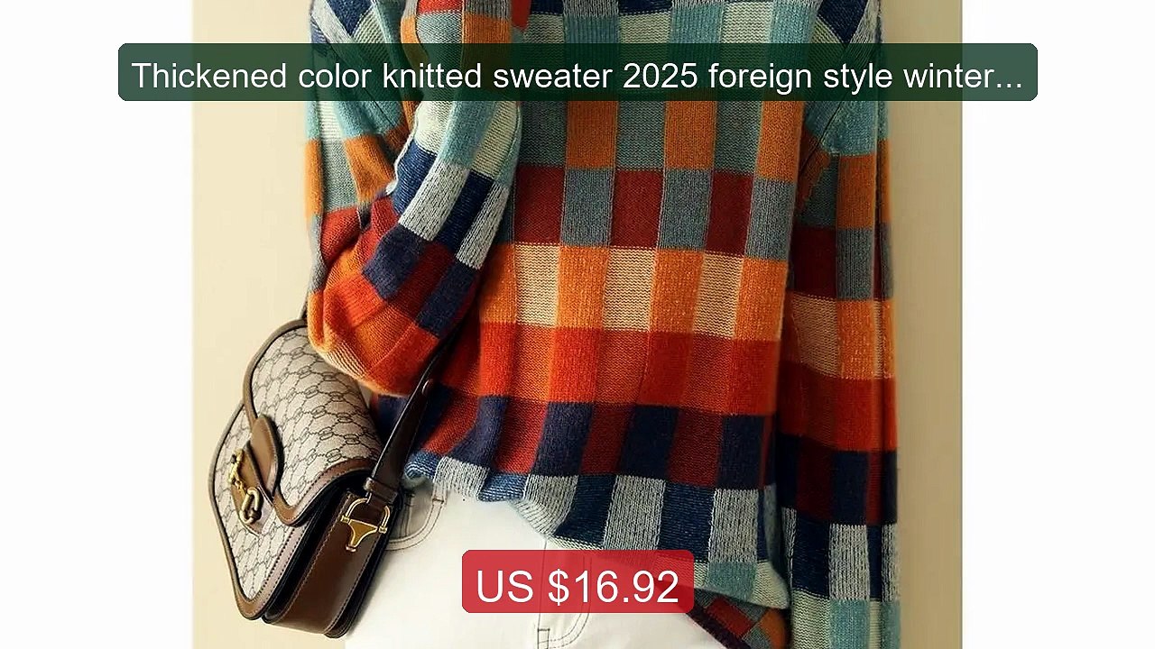 Thickened color knitted sweater 2025 foreign style winter n... -- Top Pick 2026 | Unbeatable Price!