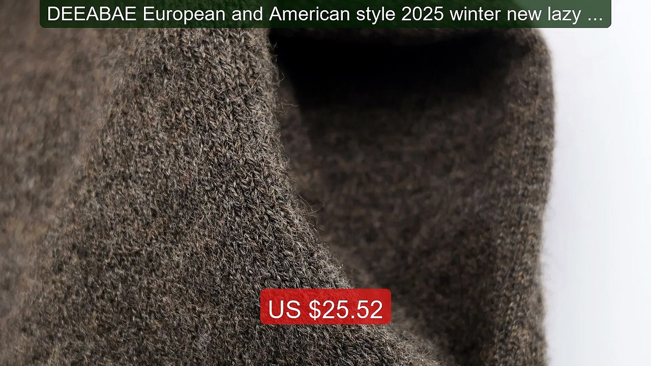 DEEABAE European and American style 2025 winter new lazy st... -- Top Pick 2026 | Unbeatable Price!