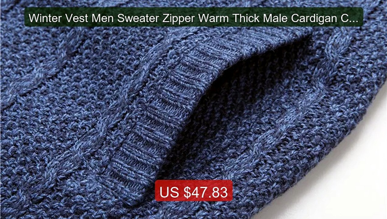 Winter Vest Men Sweater Zipper Warm Thick Male Cardigan Clothing F... -- Best Deal 2026 | Shop Now!
