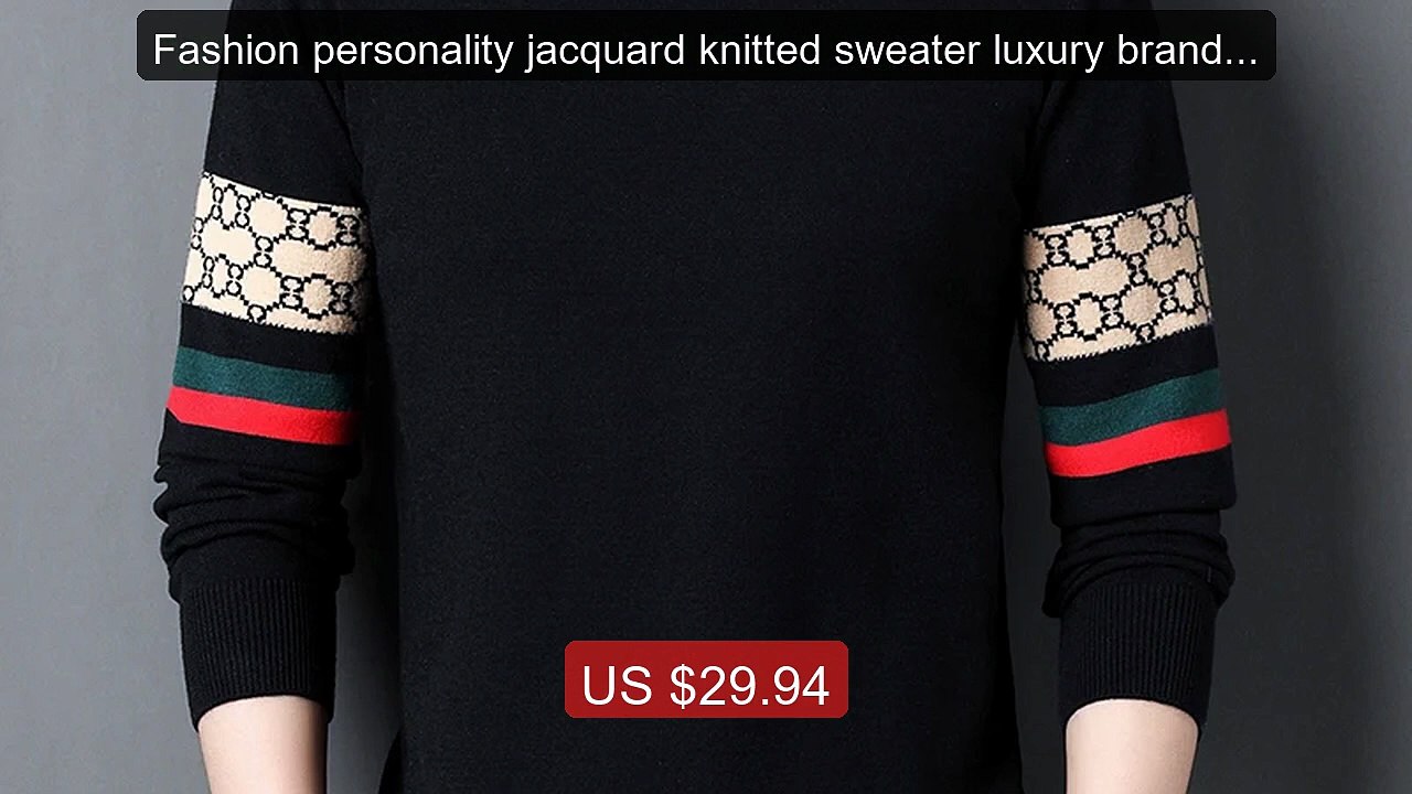 Fashion personality jacquard knitted sweater luxury brand des... -- Amazing Value 2026 | Must Have!