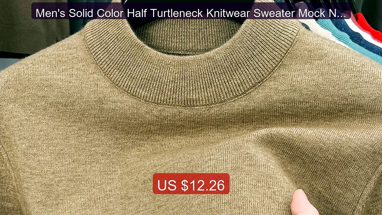 Men's Solid Color Half Turtleneck Knitwear Sweater Mock Nec... -- Top Pick 2026 | Unbeatable Price!