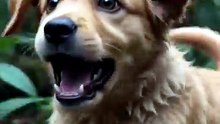 The wolf chasing puppy 😲#viral #cartoon #trading #puppy