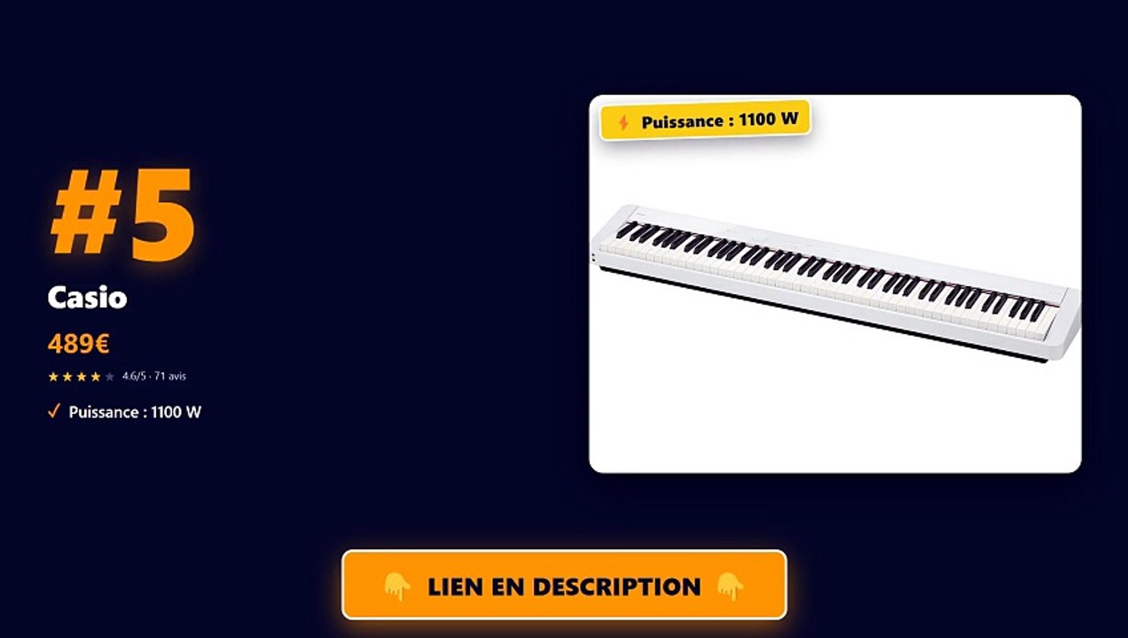 TOP 5 Meilleurs Pianos Numériques 88 Touches 2026 (Comparatif & Avis)