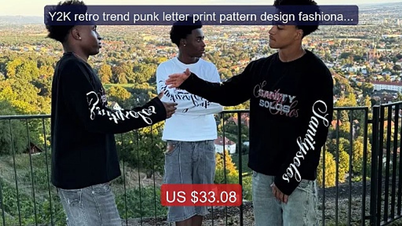 Y2K retro trend punk letter print pattern design fashionable c... -- Hot Deal 2026 | Limited Offer!