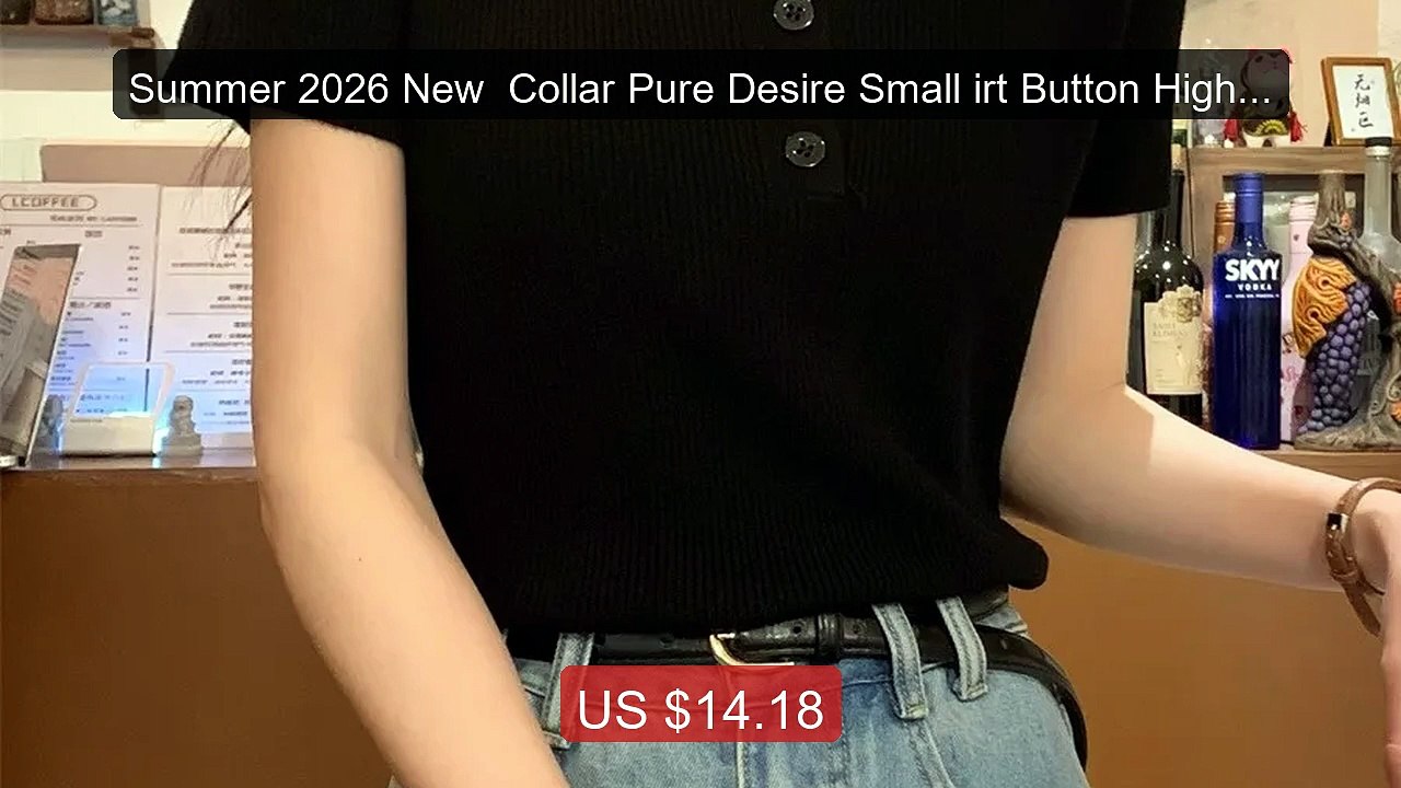 Summer 2026 New  Collar Pure Desire Small irt Button High-E... -- Top Pick 2026 | Unbeatable Price!