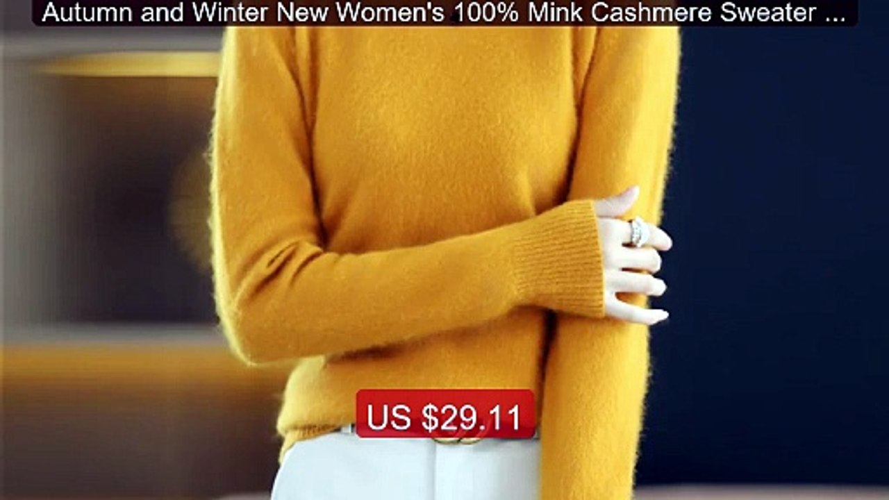 Autumn and Winter New Women's 100% Mink Cashmere Sweater O-Neck Kni... -- Top Rated 2026 | Buy Now!