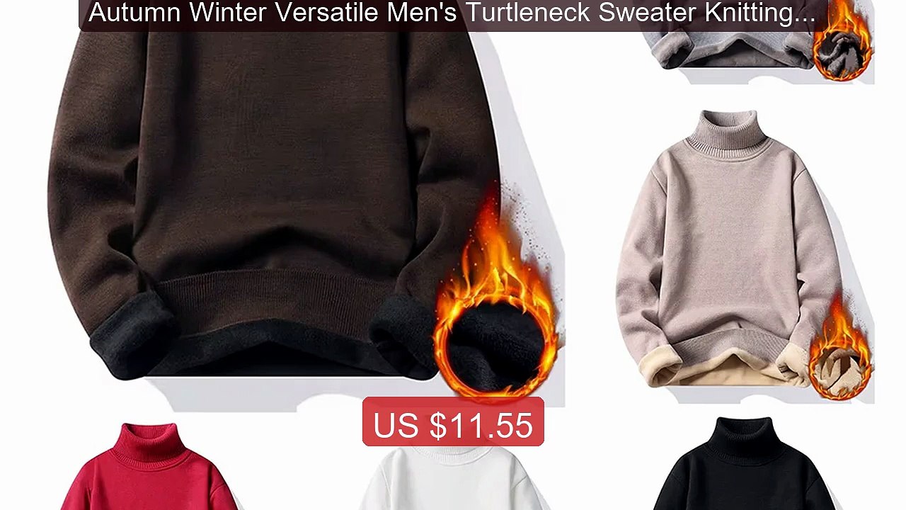 Autumn Winter Versatile Men's Turtleneck Sweater Knitting Soli... -- Best Buy 2026 | Great Quality!