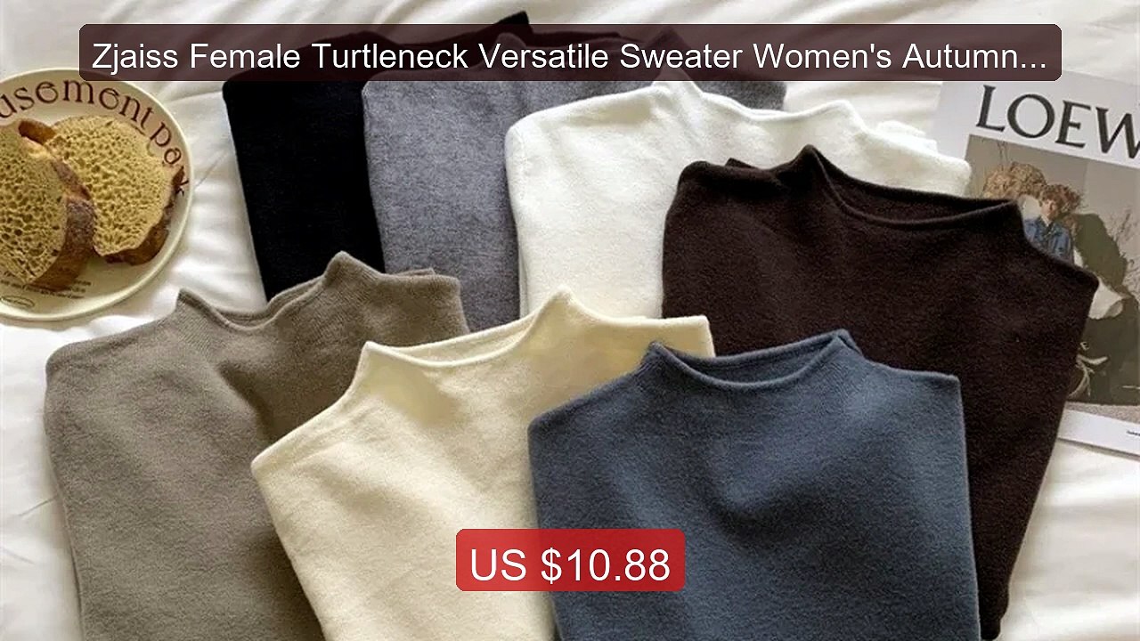 Zjaiss Female Turtleneck Versatile Sweater Women's Autumn Win... -- Amazing Value 2026 | Must Have!