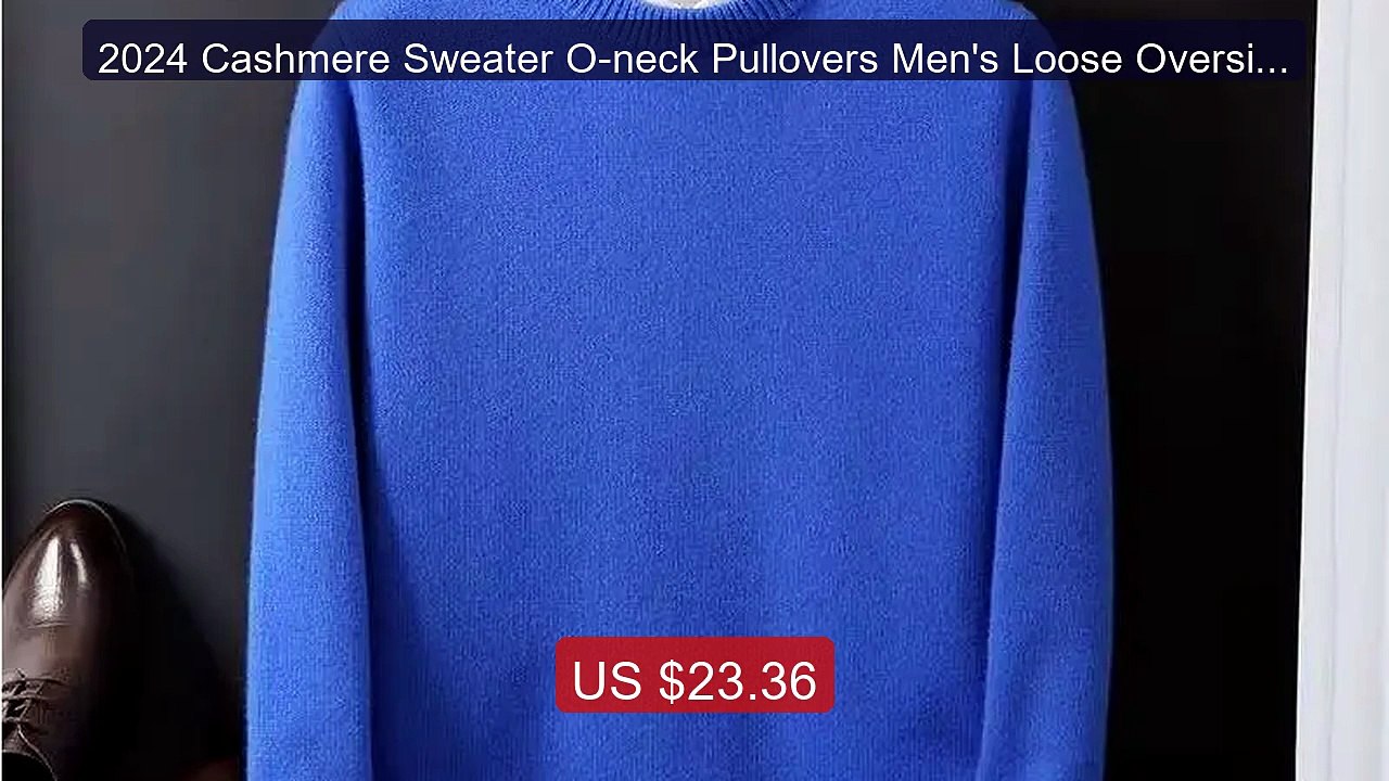 2024 Cashmere Sweater O-neck Pullovers Men's Loose Oversized M... -- Best Buy 2026 | Great Quality!