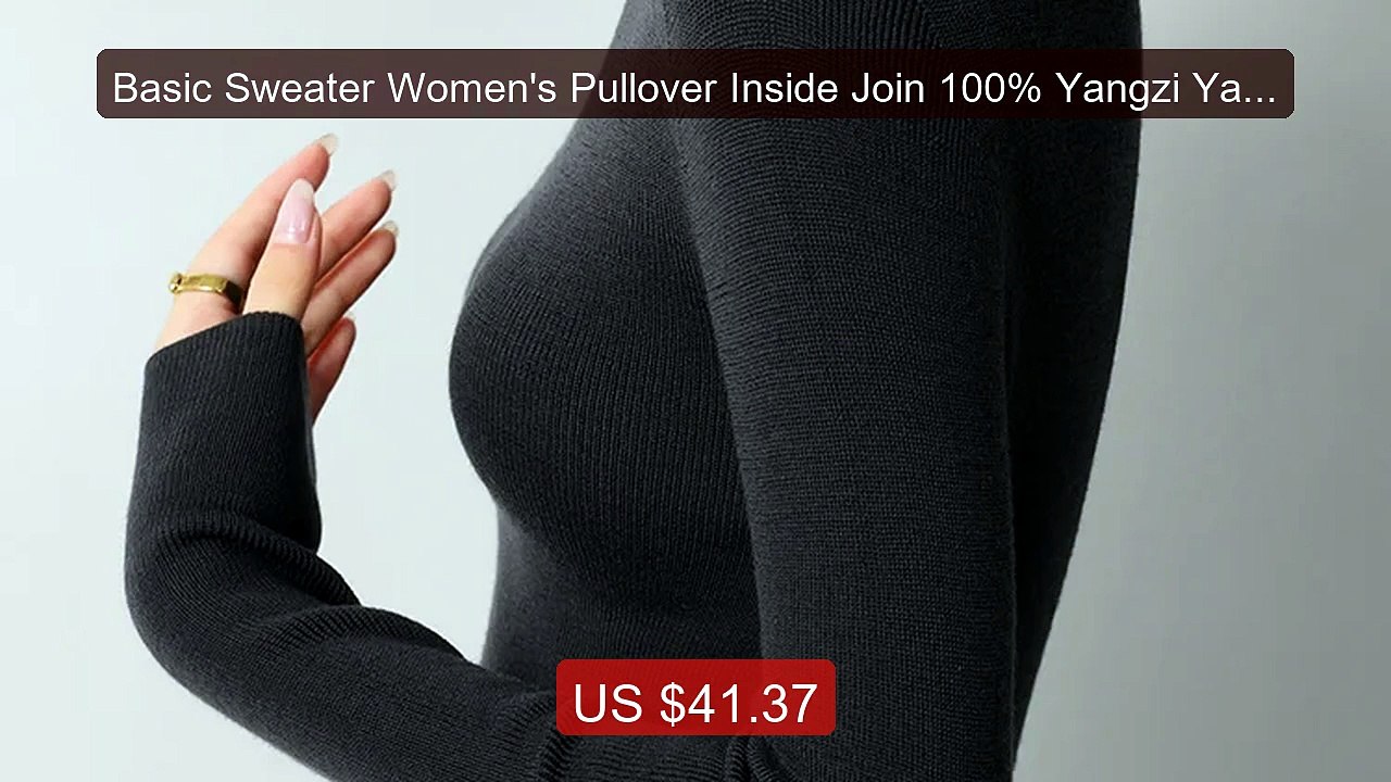 Basic Sweater Women's Pullover Inside Join 100% Yangzi Yarn Me... -- Hot Deal 2026 | Limited Offer!