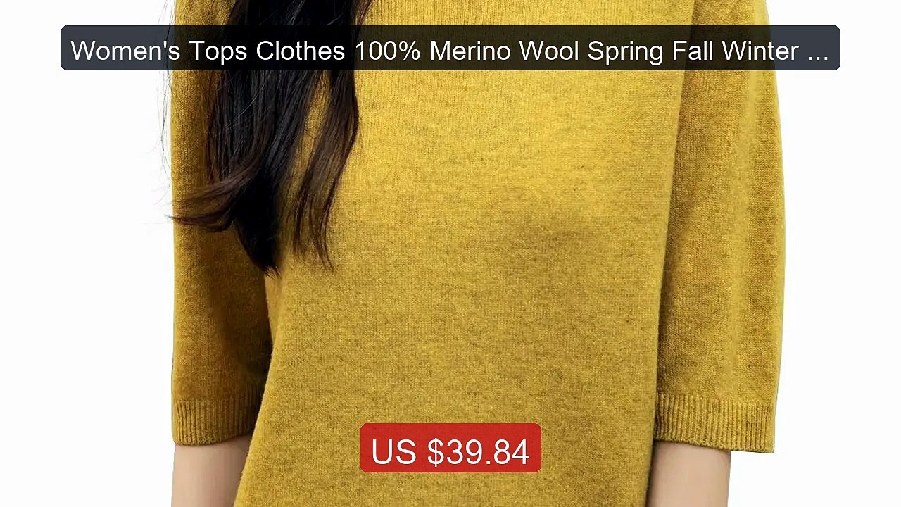 Women's Tops Clothes 100% Merino Wool Spring Fall Winter Firs... -- Amazing Value 2026 | Must Have!