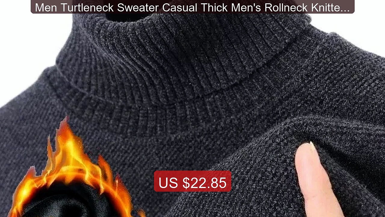 Men Turtleneck Sweater Casual Thick Men's Rollneck Knitted Sw... -- Amazing Value 2026 | Must Have!