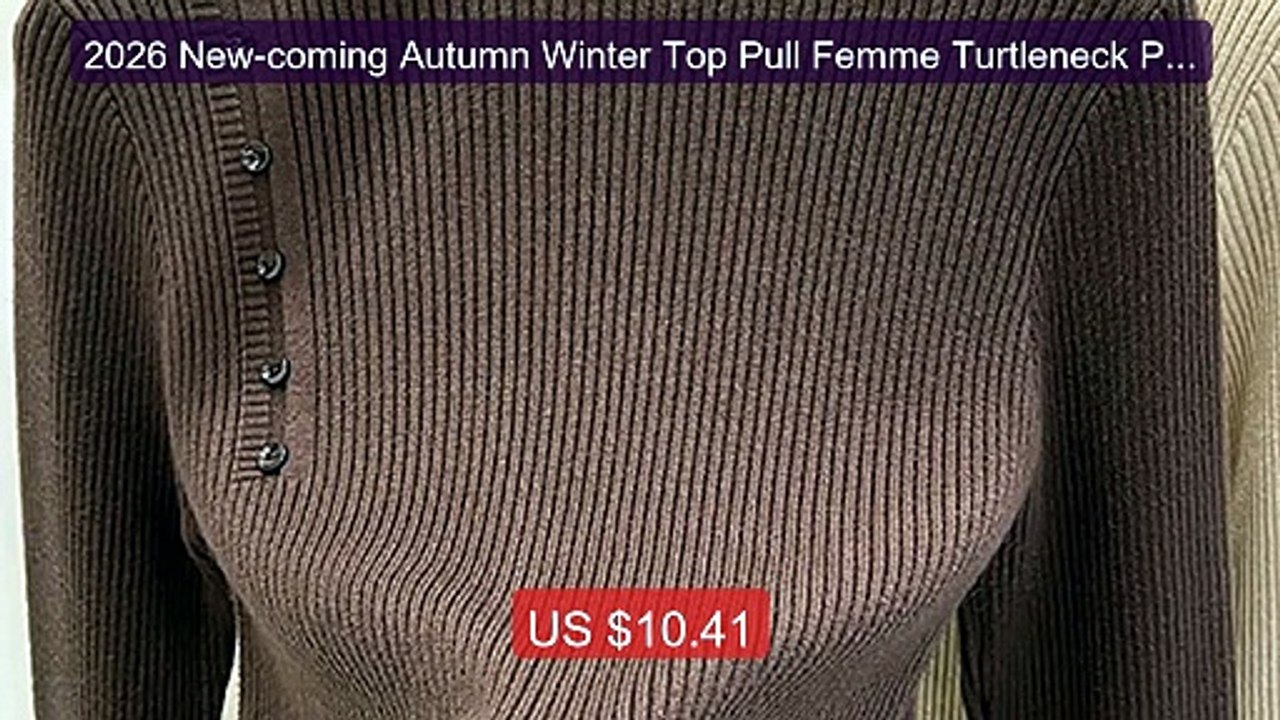 2026 New-coming Autumn Winter Top Pull Femme Turtleneck Pullov... -- Best Buy 2026 | Great Quality!