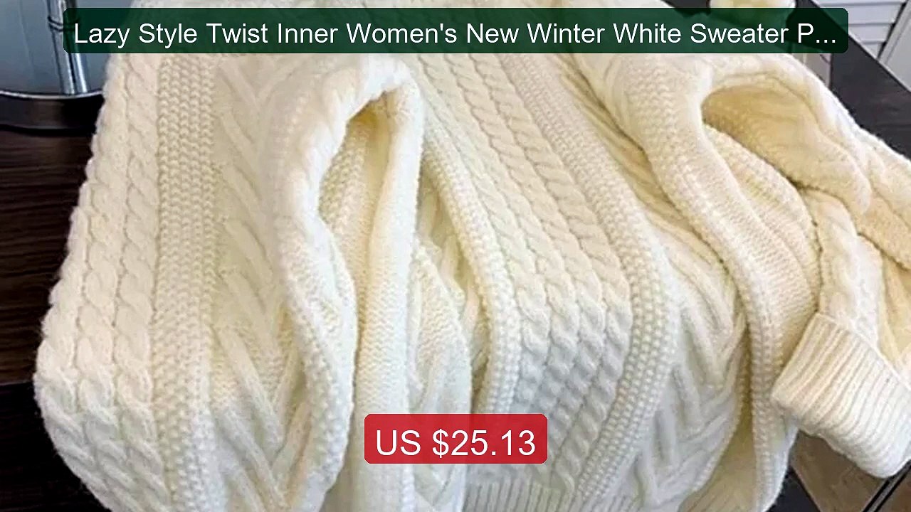 Lazy Style Twist Inner Women's New Winter White Sweater Pullover Top -- Top Rated 2026 | Buy Now!