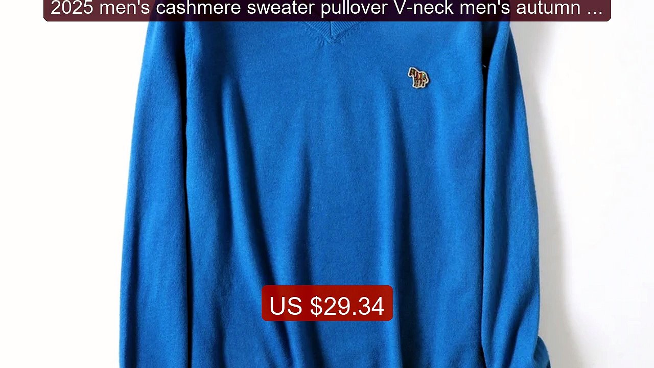 2025 men's cashmere sweater pullover V-neck men's autumn and w... -- Best Buy 2026 | Great Quality!