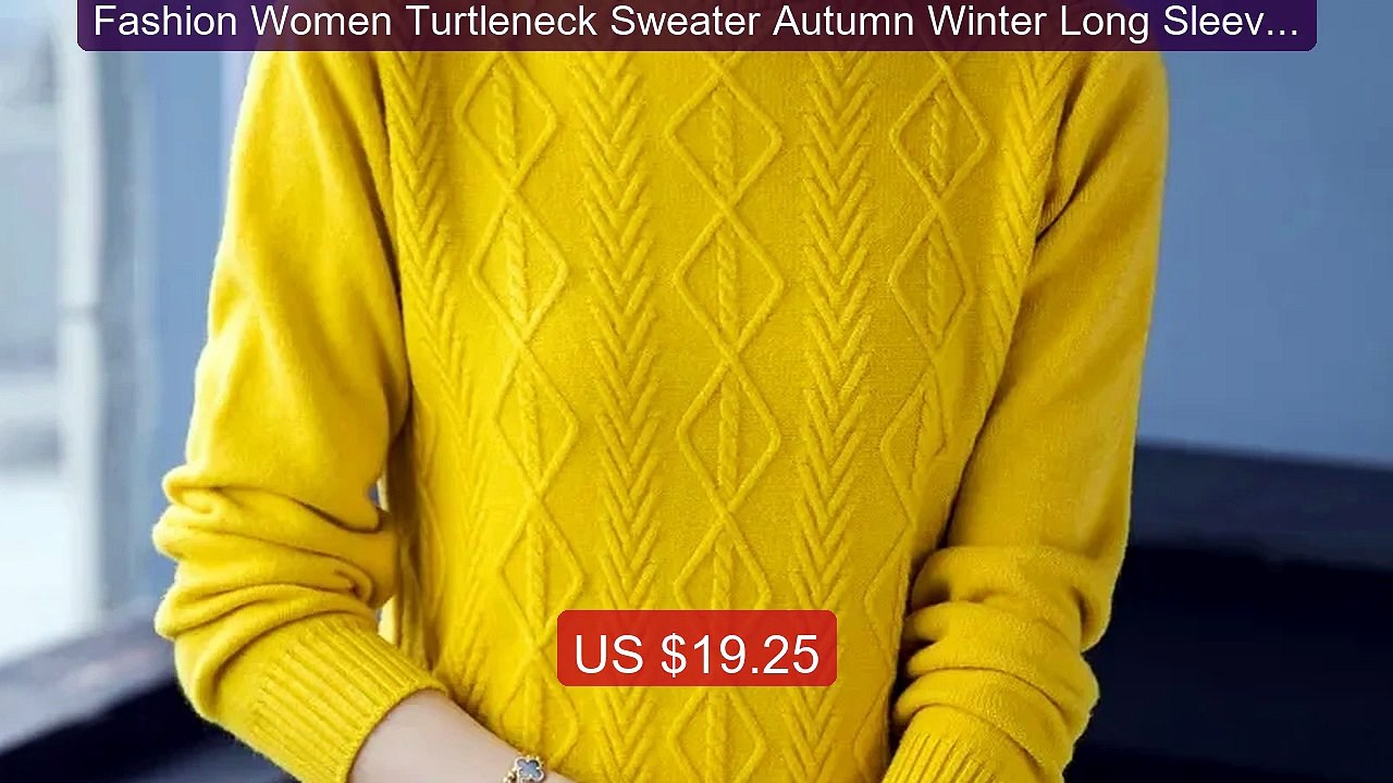 Fashion Women Turtleneck Sweater Autumn Winter Long Sleeve Pul... -- Hot Deal 2026 | Limited Offer!