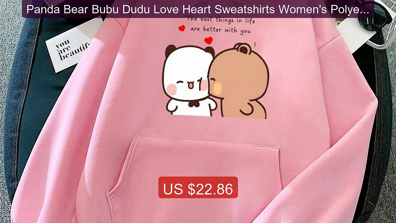 Panda Bear Bubu Dudu Love Heart Sweatshirts Women's Polyester... -- Amazing Value 2026 | Must Have!