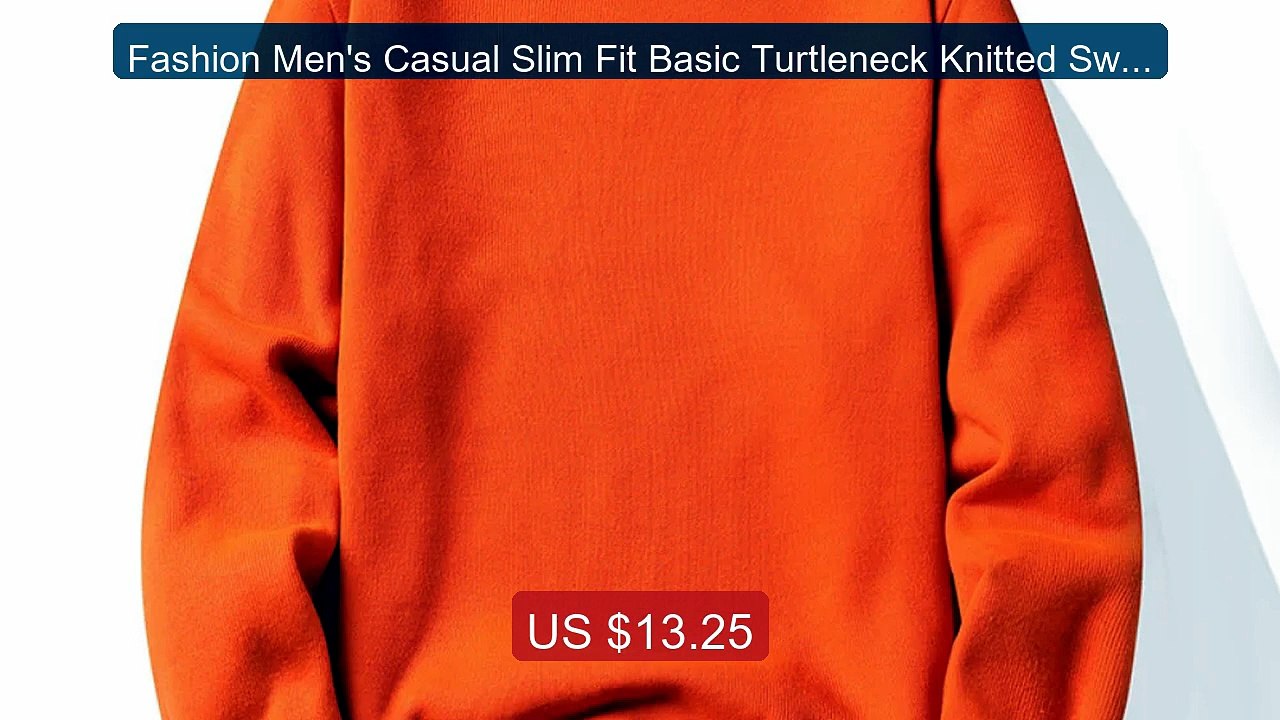 Fashion Men's Casual Slim Fit Basic Turtleneck Knitted Sweater Hig... -- Best Deal 2026 | Shop Now!