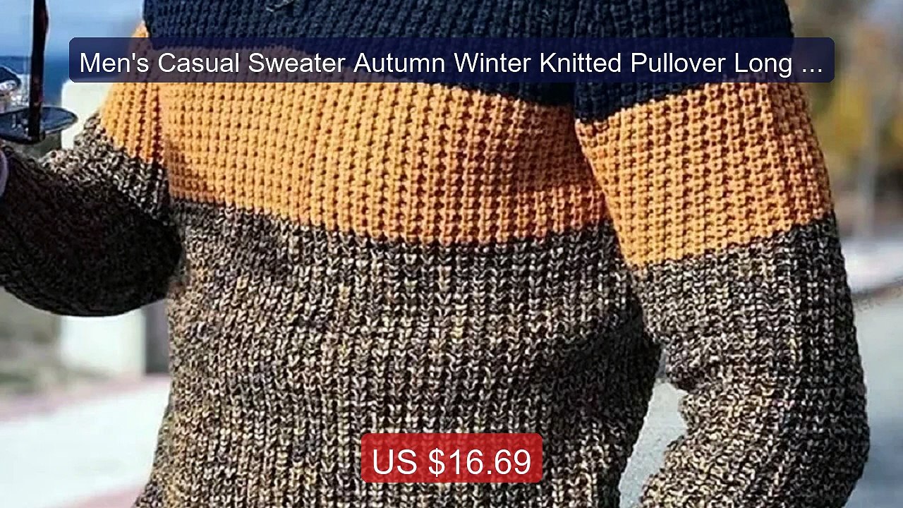 Men's Casual Sweater Autumn Winter Knitted Pullover Long Sleev... -- Best Buy 2026 | Great Quality!