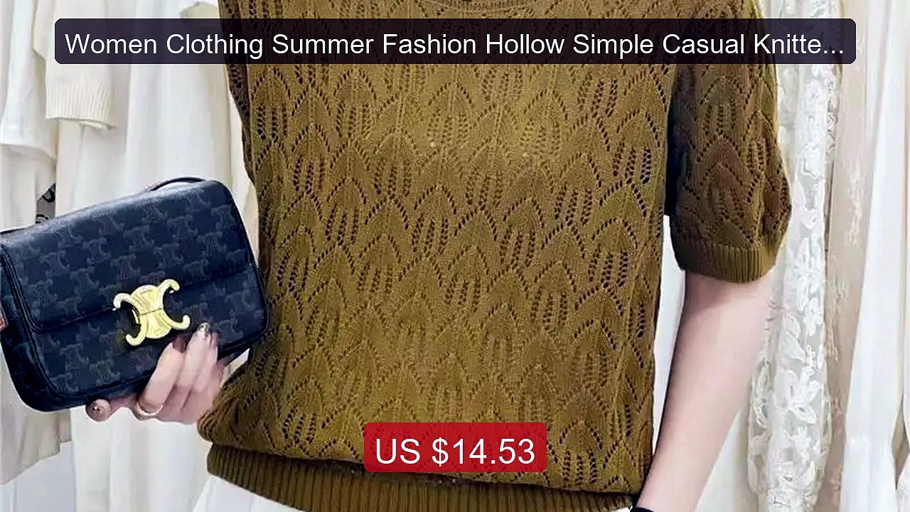 Women Clothing Summer Fashion Hollow Simple Casual Knitted Sw... -- Amazing Value 2026 | Must Have!