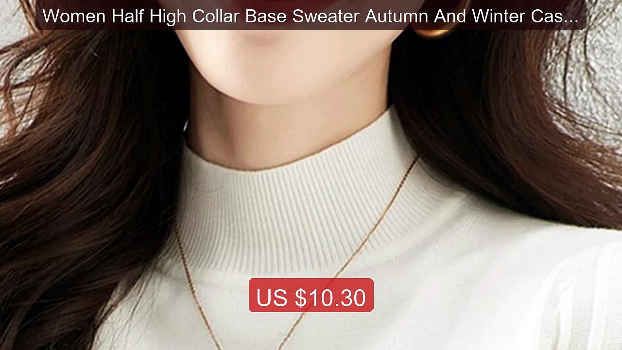 Women Half High Collar Base Sweater Autumn And Winter Casua... -- Top Pick 2026 | Unbeatable Price!