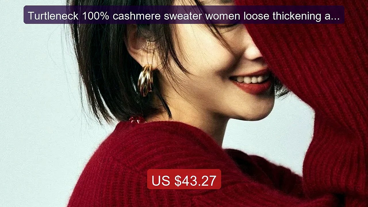 Turtleneck 100% cashmere sweater women loose thickening age r... -- Amazing Value 2026 | Must Have!