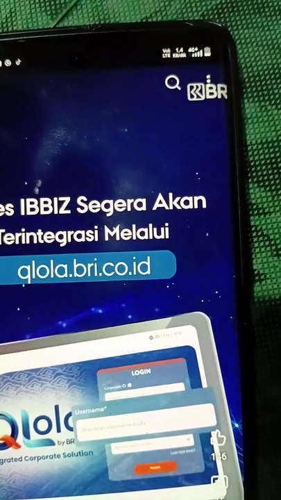 Layanan aktivasi qlola ib token qlola by BRI