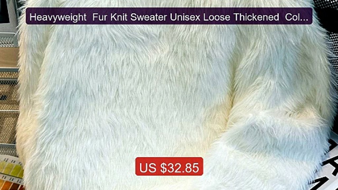 Heavyweight  Fur Knit Sweater Unisex Loose Thickened  Color... -- Top Pick 2026 | Unbeatable Price!