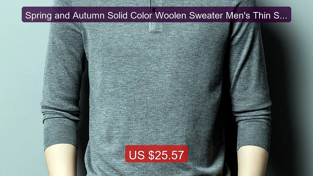 Spring and Autumn Solid Color Woolen Sweater Men's Thin Sweate... -- Best Buy 2026 | Great Quality!