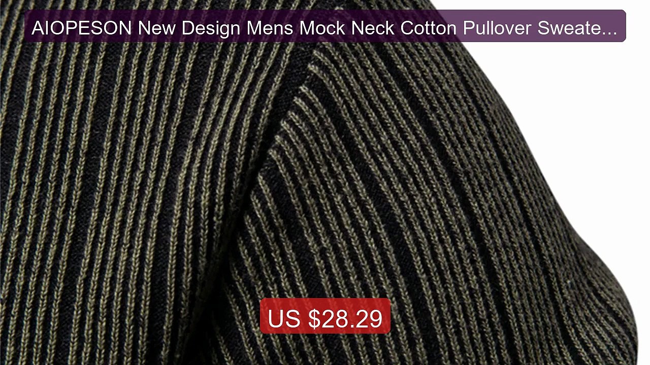 AIOPESON New Design Mens Mock Neck Cotton Pullover Sweaters Autumn... -- Best Deal 2026 | Shop Now!