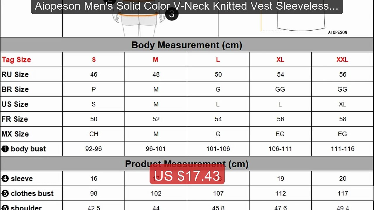 Aiopeson Men's Solid Color V-Neck Knitted Vest Sleeveless Casual Wa... -- Top Rated 2026 | Buy Now!