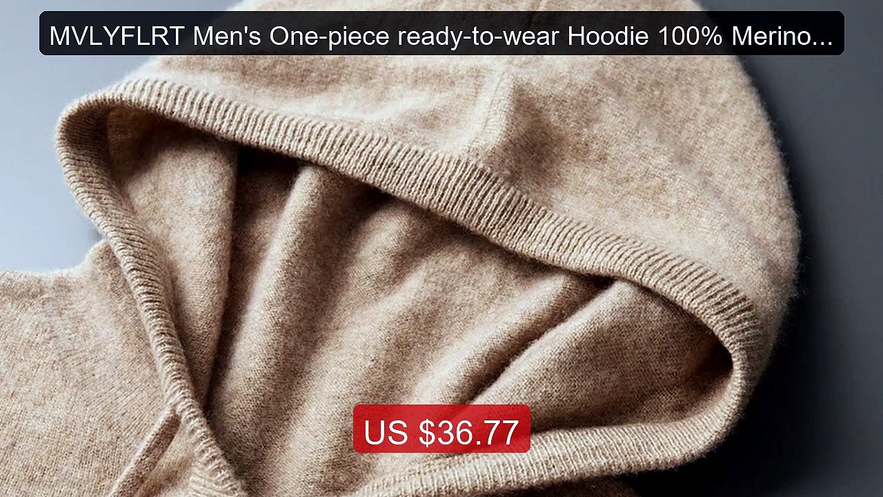 MVLYFLRT Men's One-piece ready-to-wear Hoodie 100% Merino Wool Kni... -- Best Deal 2026 | Shop Now!