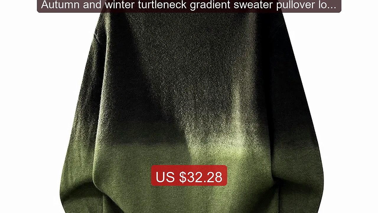 Autumn and winter turtleneck gradient sweater pullover long... -- Top Pick 2026 | Unbeatable Price!