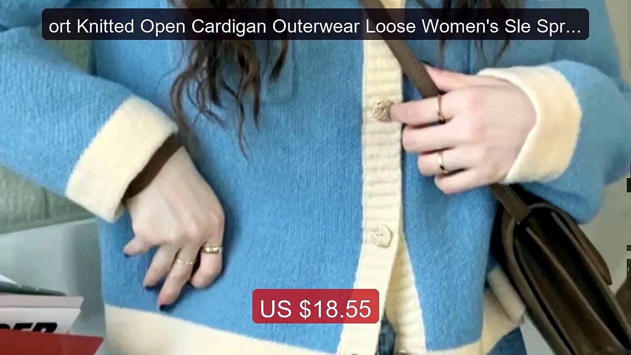 ort Knitted Open Cardigan Outerwear Loose Women's Sle Spring Autum... -- Best Deal 2026 | Shop Now!