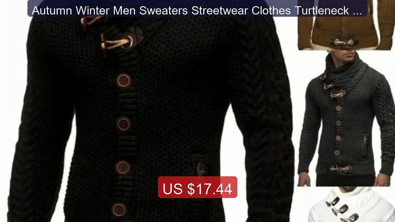 Autumn Winter Men Sweaters Streetwear Clothes Turtleneck Sweater M... -- Best Deal 2026 | Shop Now!
