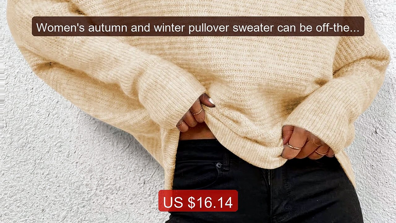 Women's autumn and winter pullover sweater can be off-the-sho... -- Amazing Value 2026 | Must Have!