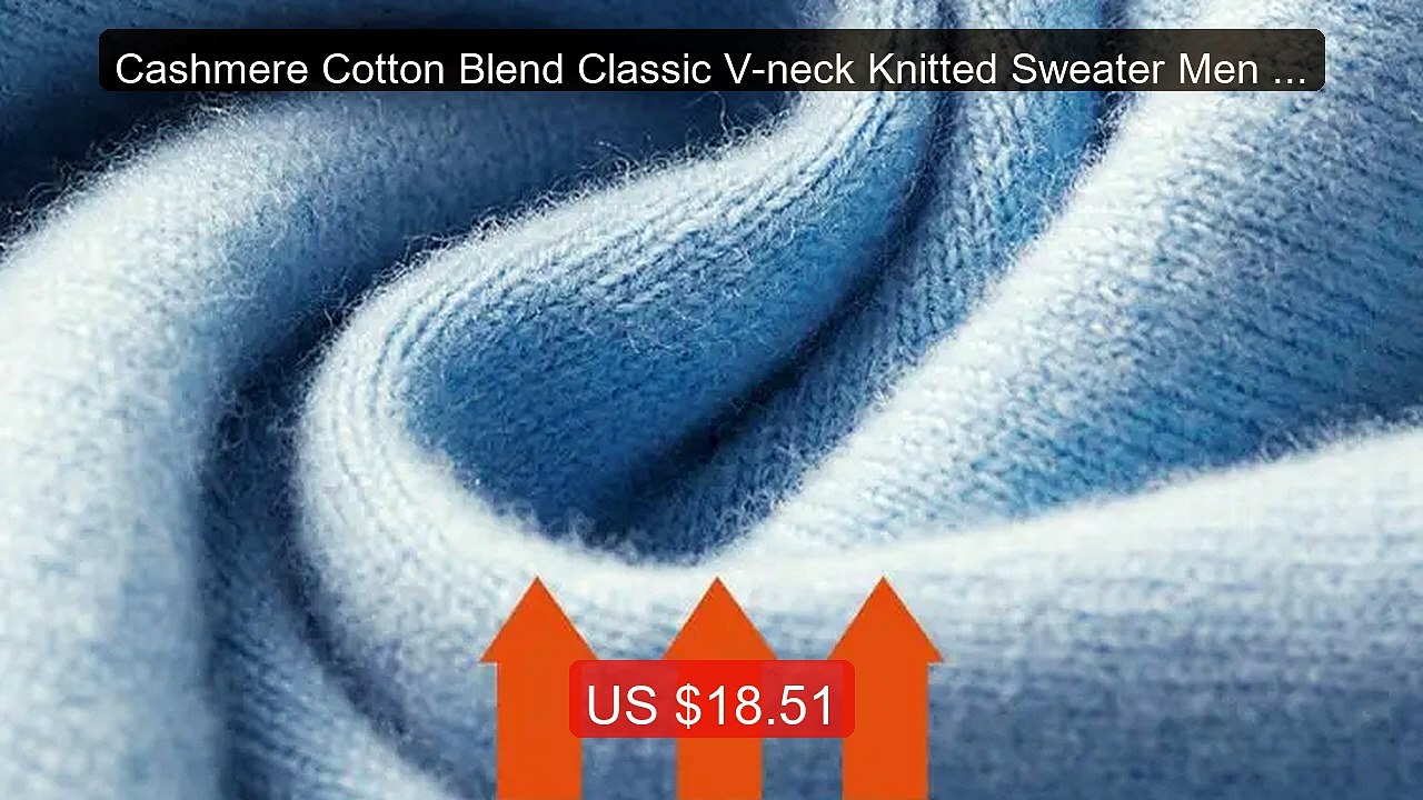 Cashmere Cotton Blend Classic V-neck Knitted Sweater Men Pull... -- Amazing Value 2026 | Must Have!