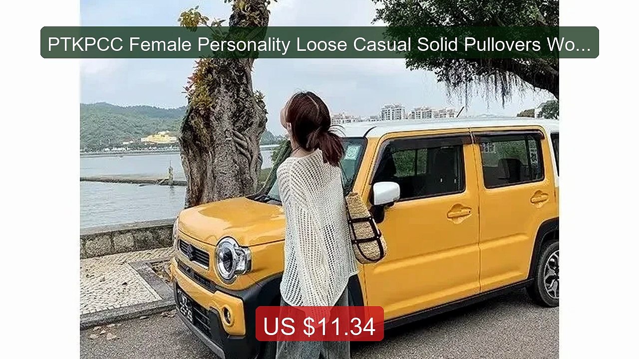 PTKPCC Female Personality Loose Casual Solid Pullovers Women Breat... -- Best Deal 2026 | Shop Now!