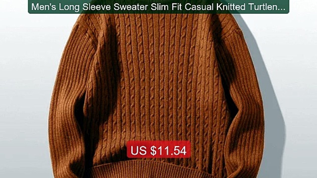 Men's Long Sleeve Sweater Slim Fit Casual Knitted Turtleneck ... -- Amazing Value 2026 | Must Have!