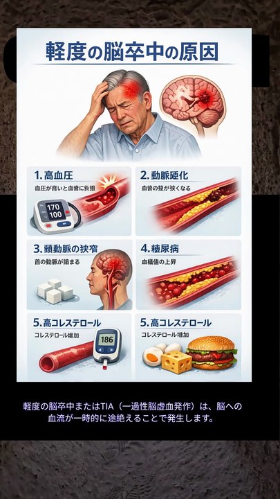 軽度の脳卒中の原因
