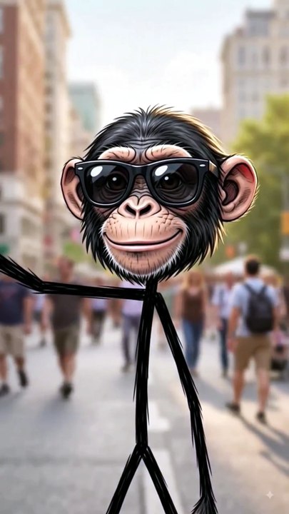 Stickman taking selfie