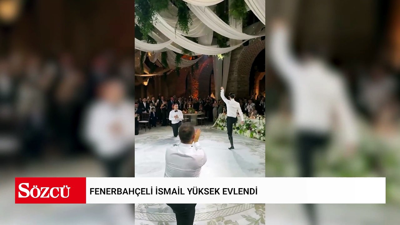Fenerbahçeli İsmail Yüksek evlendi: Düğününe futbol dünyası akın etti, dansı gündem oldu
