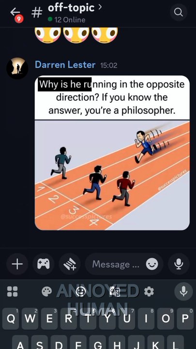 Why is he running the wrong way 🤔