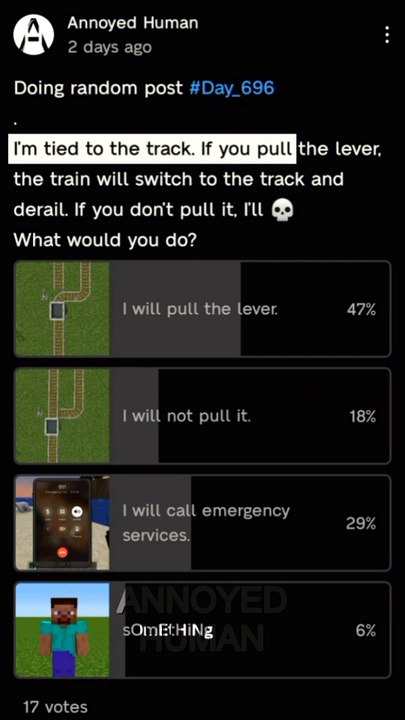 When someone actually solves the trolley problem 😂