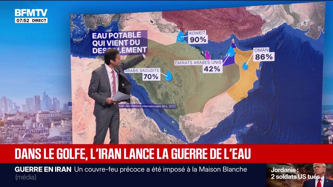 LES ÉCLAIREURS - Guerre au Moyen-Orient: dans le Golfe, l'Iran vise des usines stratégiques de dessalement d'eau